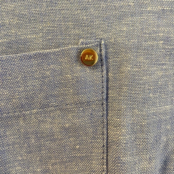 Anne Klein Linen/Viscose blend, light blue Dress, Beach Cover, Caftan, Size 12 - Picture 5 of 10